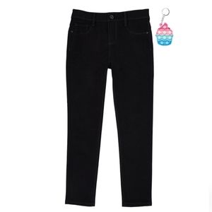 Member's Mark Denim Jeans Girls 14/16 Black Mid Rise Skinny Stretch Bonus Pop it